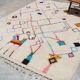 Large handmade colourful rug, 300 x 210 cm - G1081