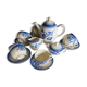 Flower decorated earthenware coffee service