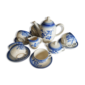 Flower decorated earthenware coffee service