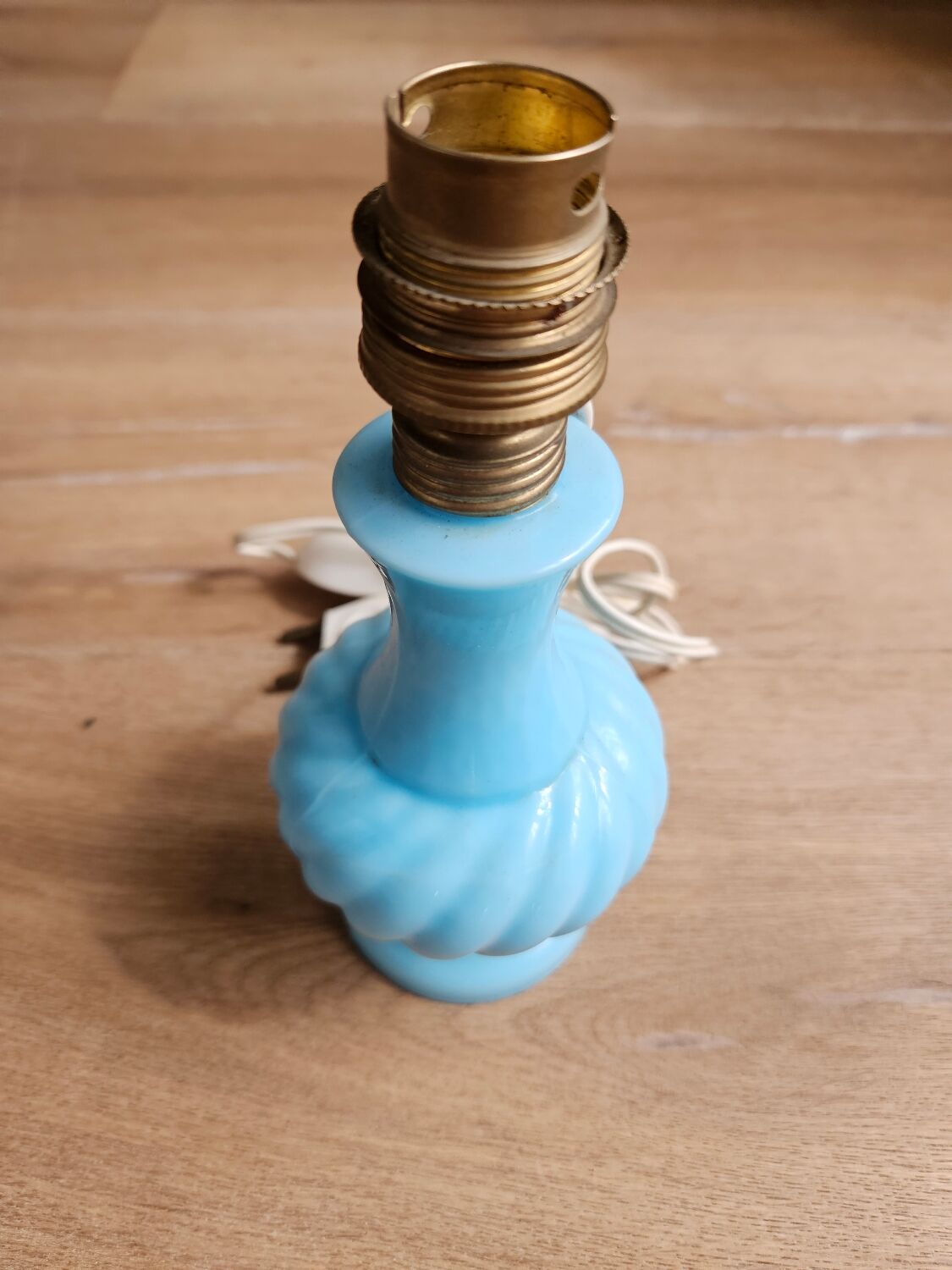 Turquoise opaline lamp base