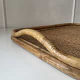 Rattan serving tray