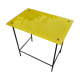Small glass side table, yellow, vintage 50s (1952)