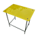 Small glass side table, yellow, vintage 50s (1952)