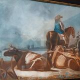 Antique tempera painting on paper, 18th century Italian school