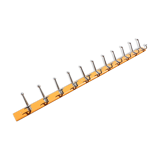 School wall door - 11-patère orange rail