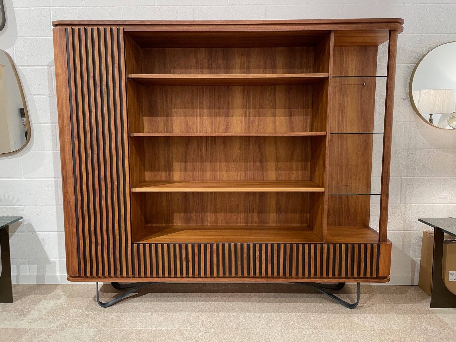 Wooden and Metal Bookcase