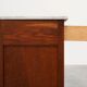 French Art Deco Wood & Grey Marble Top Nightstand, 1920s