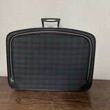 Tartan check suitcase