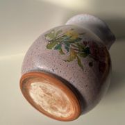 Vintage purple carafe with field flower patterns H:20cm