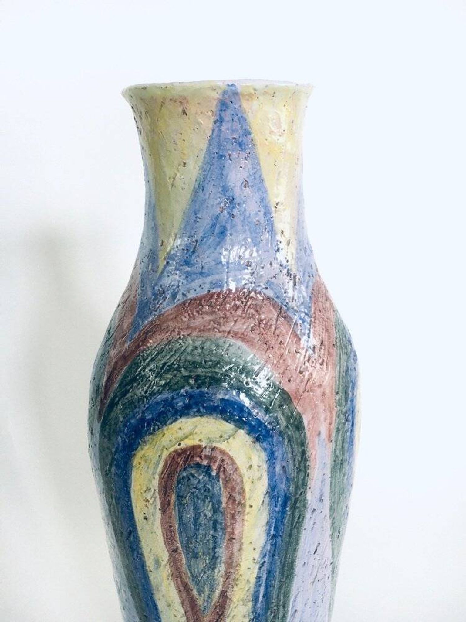 Vintage Handmade Art Studio Pottery Vase, 1980s