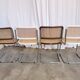 Set of 4 vintage cesca dining chairs / 2 brown 2 white / cane seat mid-century