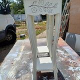 Pair of cream-washed wood stands