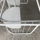 Vintage70's, Emu table in metal and glass, chairs swivelling under the table