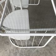Vintage70's, Emu table in metal and glass, chairs swivelling under the table