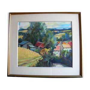 Le village gouache