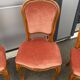 6 chairs Louis XV red style