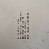 Still life with pears, watercolour on paper signed Françoise Persillon.