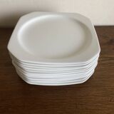 Set de 6 assiettes à dessert scandinaves octogonales 1970