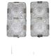 Pair of mid-century Czech glass wall lights by Kamenický Šenov