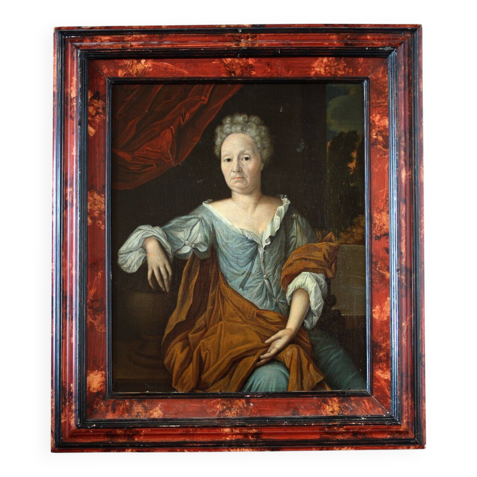 18th Century Noble Lady Oil Portrait Painting