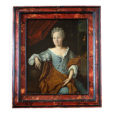 Portrait à l'huile d'une dame noble du XVIIIe siècle