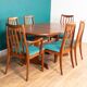 Retro Teak 1960s Mid Century Dining Table & 6 Chairs By G Plan Victor Wilkins