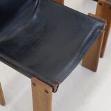 Set of 6 "Monk" Chairs by Afra & Tobia Scarpa for Molteni 70's