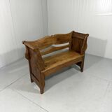 Antique oak bench in Biedemeier style 1860-1900