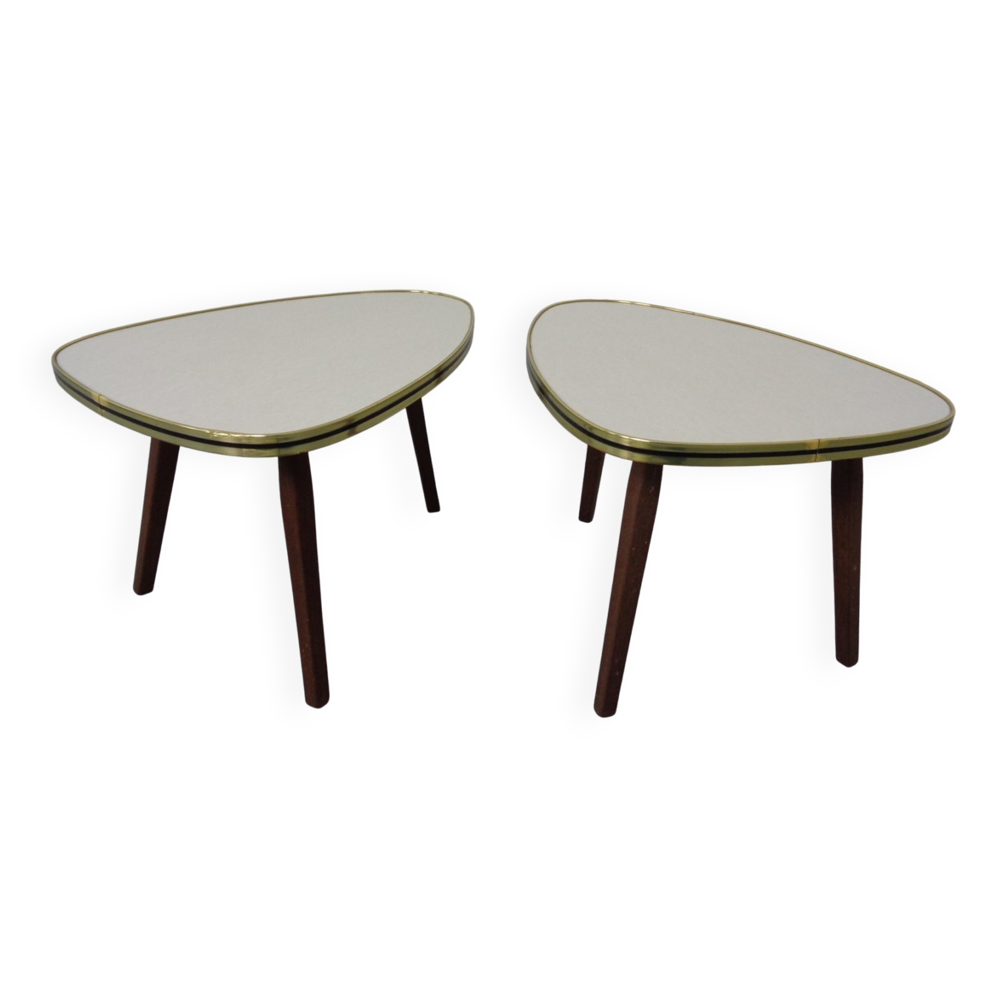 Mid-Century German Tripod Flower Side Tables, 1960s, Set of 2