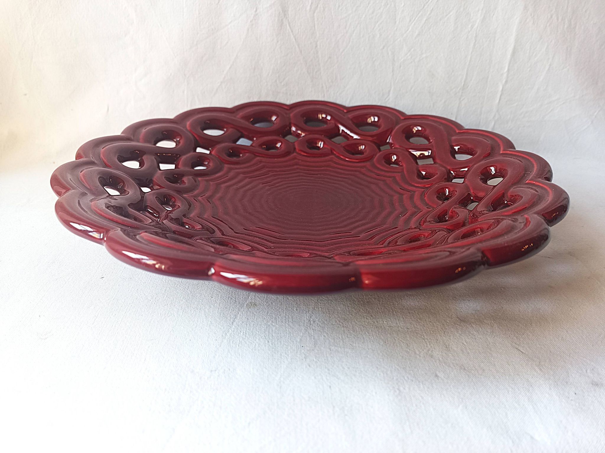 Saint Clément ceramic plate bowl barbotine fruit bowl