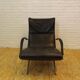 Tecno P40 chaise longue  , cuir noir