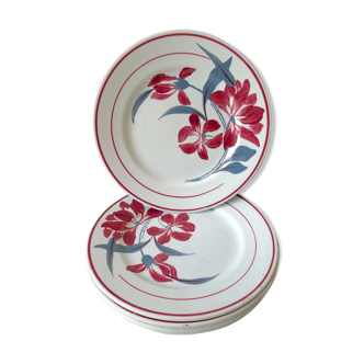 Set of 6 dessert plates, Saint Amand dahlia model, Spring stores