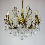 Vintage crystal chandelier, Italy, 1950s