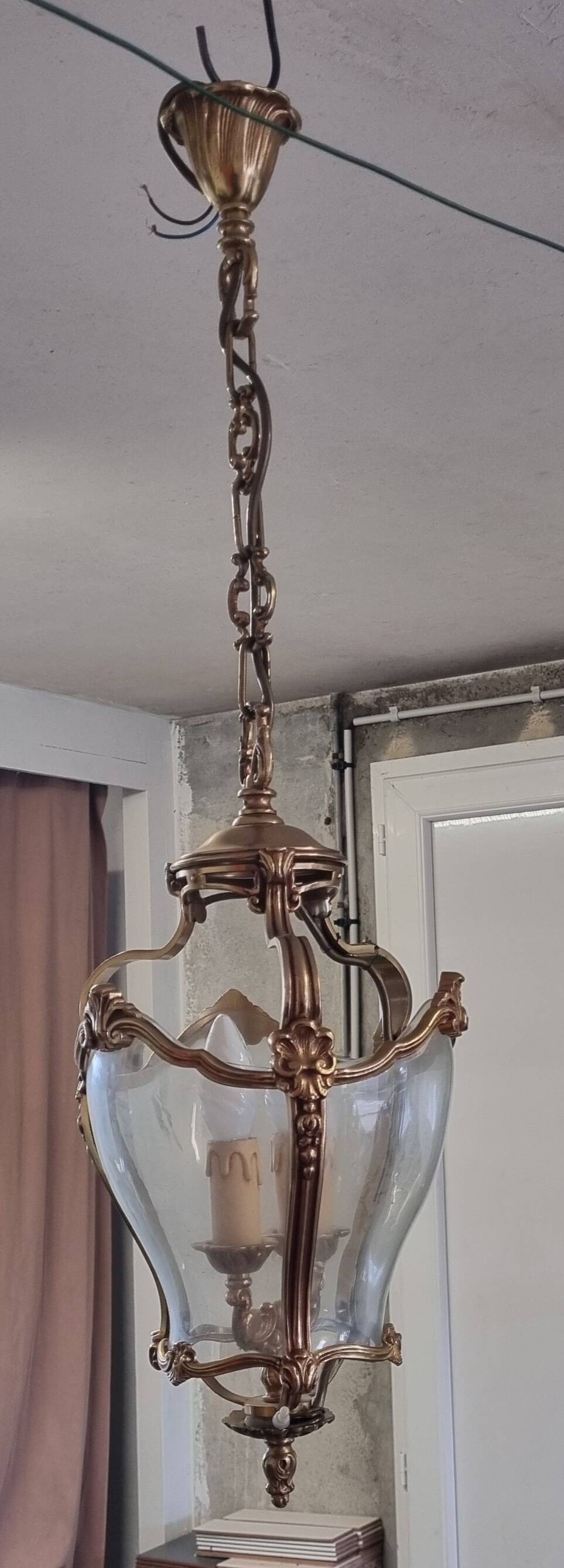 Lustre bronze Louis XV