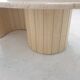 Italian travertine and glass coffee table, 1980's