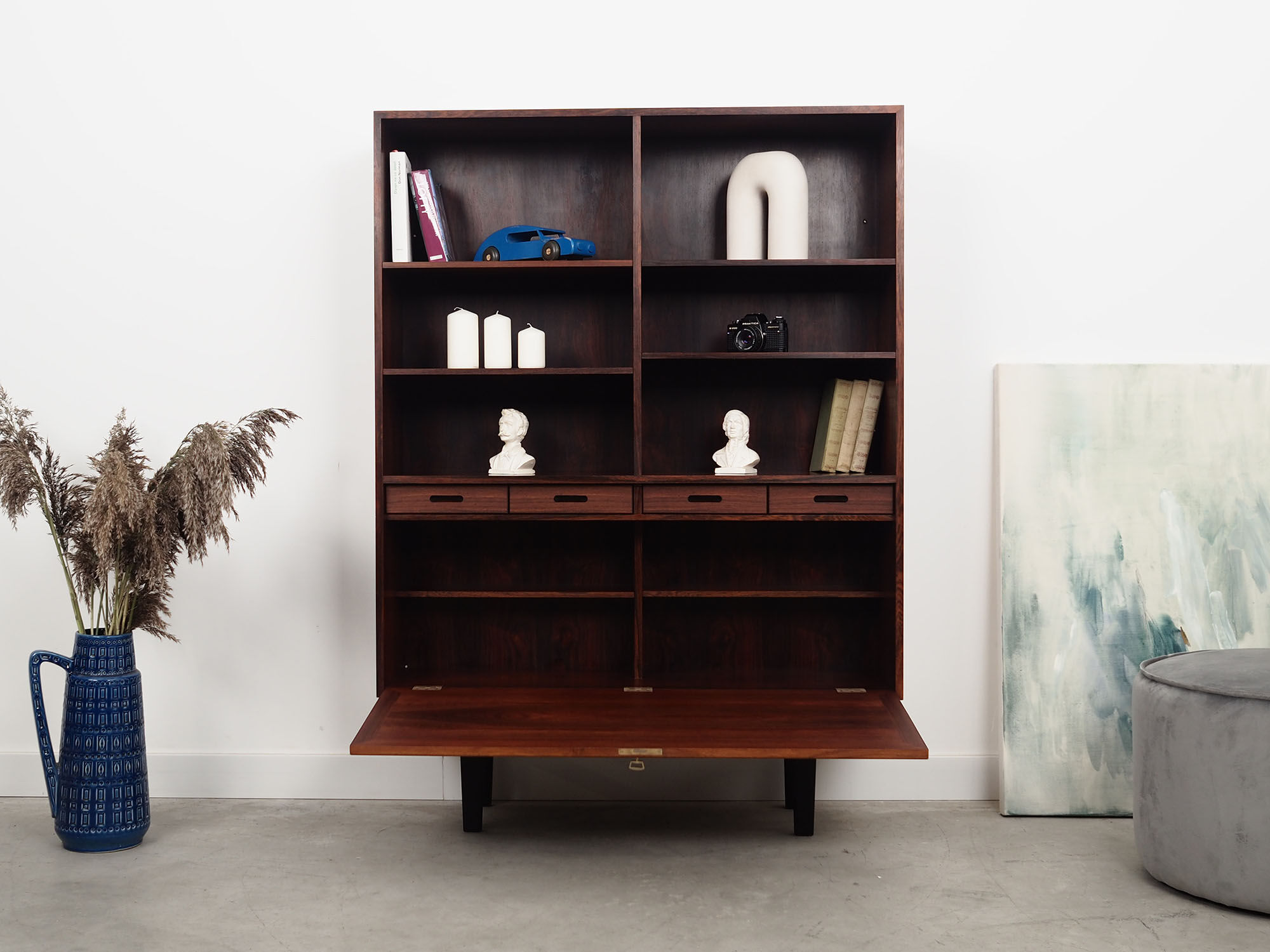 Rosewood bookcase, Danish design, 1960s, designer Carlo Jensen, manufacturer Hundevad