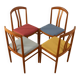 Dining chairs, set of 4, , 1960s, Carl Ekström for Alb. Johansson & Söner