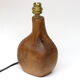 Modernist lamp foot free form in solid walnut by Richard Lecompte