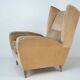 Mid-Century attributed Melchiorre Bega single Armchair in velvet. Italy 195