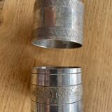 Silver metal napkin rings