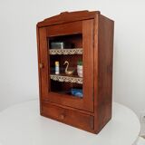 Old bathroom cabinet from the 40s in solid oak