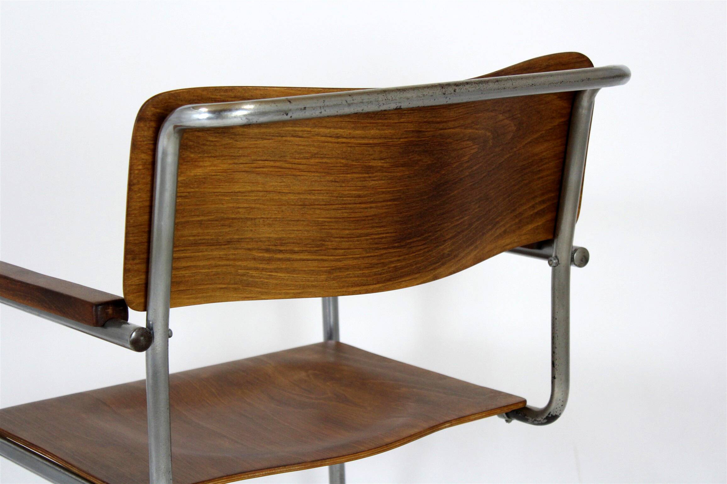 Chaise cantilever en chrome B34 restaurée de Bauhaus par Marcel Breuer, années 1930