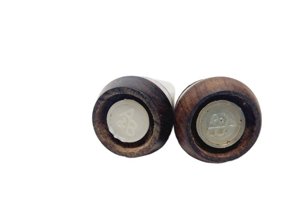 Postmodern salt and pepper holder from A&B, Denmark, 1950s, set of 2