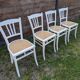 Set of 4 vintage shabby chic bistro chairs