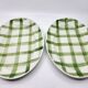 Moulin des Loups Orchies serving dishes, "Nappe" model, Green (set of 9)