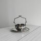 Antique sugar bowl or small sauce boat in patinated silver metal