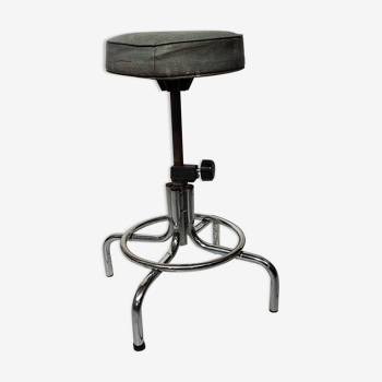 Adjustable and swivel vintage stool