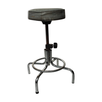 Adjustable and swivel vintage stool