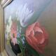 Huile sur bois, bouquet
