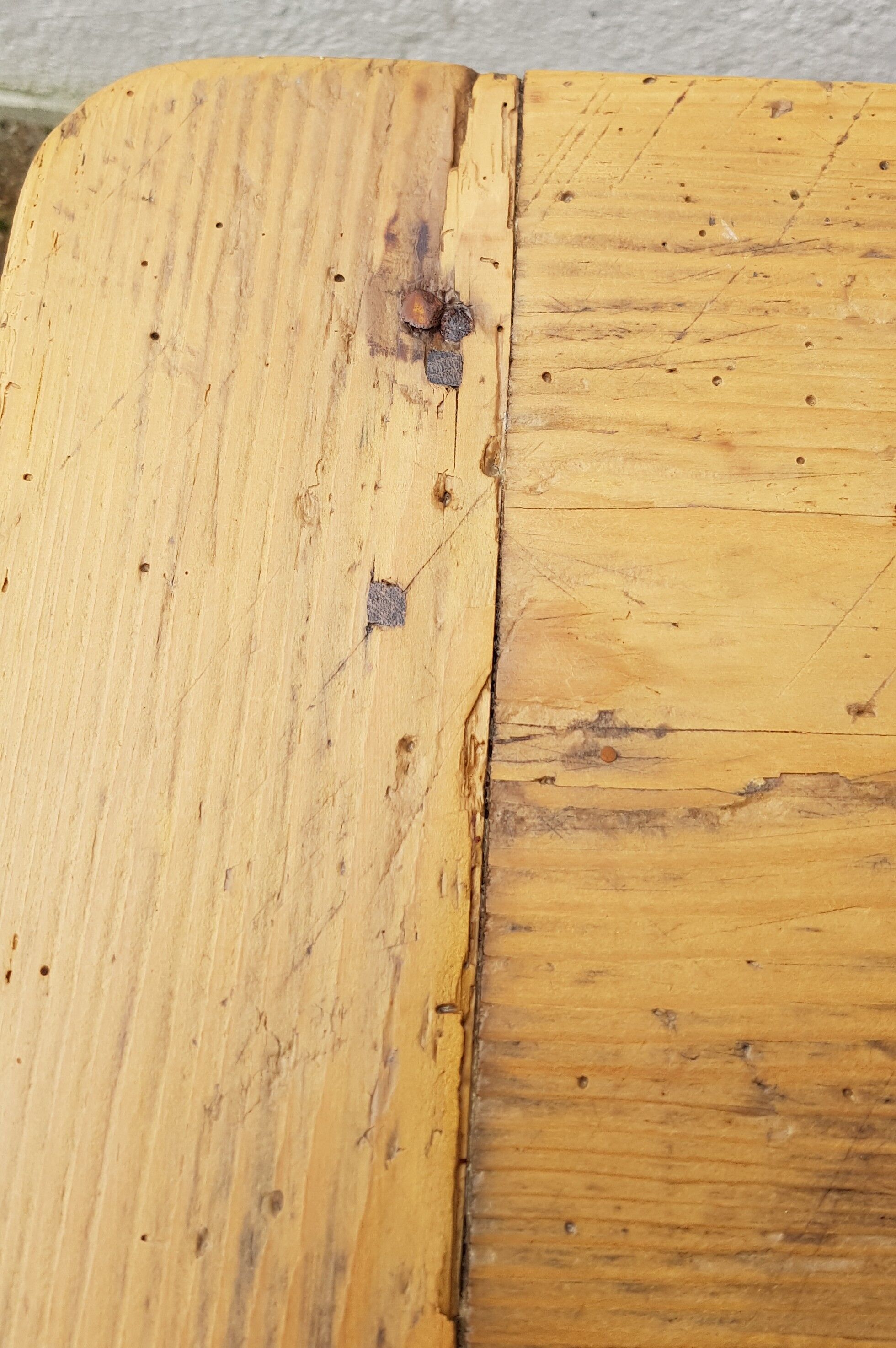 Rustic farm table with a drawer  30